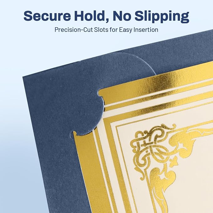 SUNEE Certificate Holders, Diploma Covers Gold Foil Border, - Image 4