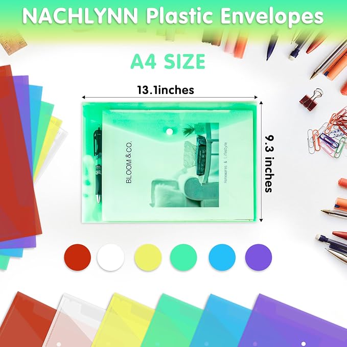 NACHLYNN 48pcs Plastic Envelopes Poly Envelopes - Image 2