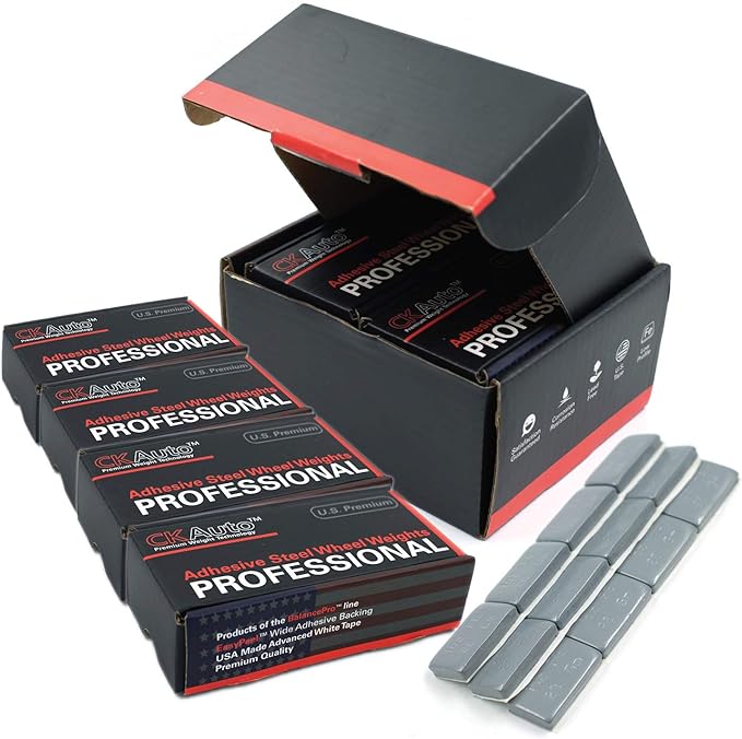 CKAuto 4 Boxes, Adhesive Stick on Wheel Weights, EasyPeel Tape, 72 oz/Box by CKAuto