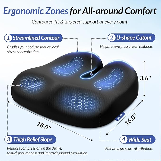 ZIKEE Ergonomic Seat Cushion - Image 3