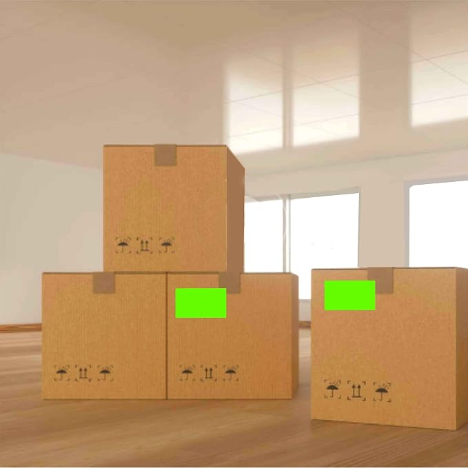 PARLAIM 3 x 5 inch Rectangle Sticker Labels, Fluorescent Green - Image 7