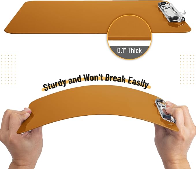 Mr. Pen- Plastic Clipboard, 12.5" x 9", 2 Pack | Golden Caramel Clipboard - Image 4