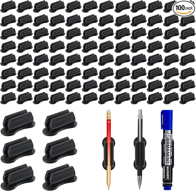 VZZNN Adhesive Pencil Holders for Desk, Marker Holder, Adhesive Pen Holder for by VZZNN