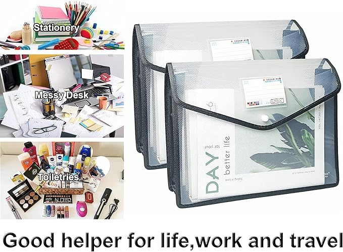YoeeJob Plastic File Folders Legal Size Expandable Document Folder - Image 3