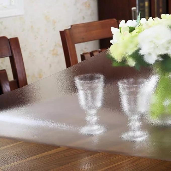 LovePads Frosted Table Cover Protector 36 x 62 Inch, 1.5mm Thick Plastic Table - Image 2