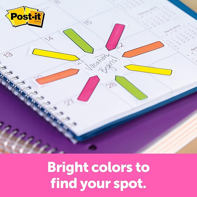 Post-it Message Sign Here Flags, 30/Dispenser, 4 Dispensers, .47 in Wide - Image 3