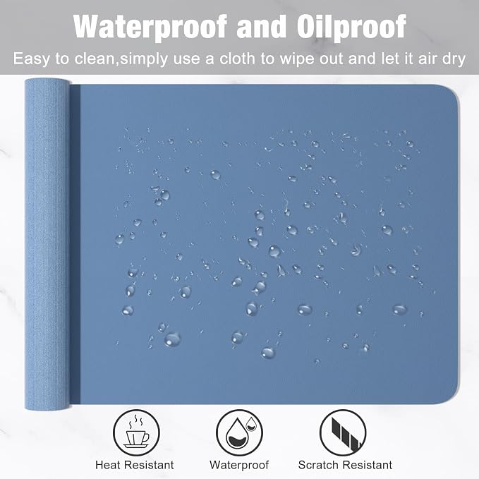 Hsurbtra Desk Pad, XXXL Extended Mouse Pad, Waterproof Desktop Blotter Protector - Image 5