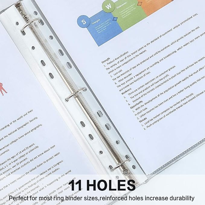 Sheet Protectors, HERKKA 200 Pack Upgrade Clear Plastic Page Protectors Sheet - Image 4
