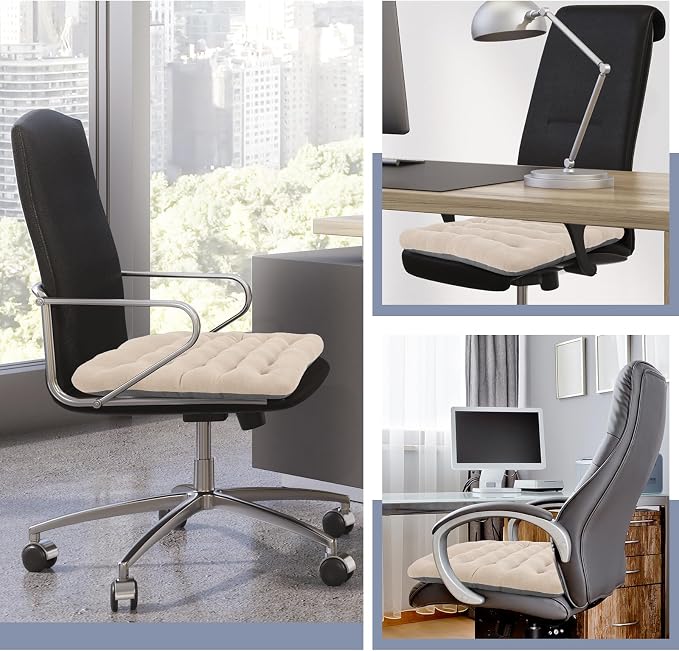 BUYUE Good Support Office Chair Cushion Padded, Soft Velvet Comfortable - Image 6