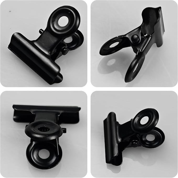 30Pcs 22mm Metal Binder Clips, Mini Bulldog Paper Clamps Bull Clips, Hinge Clips - Image 3