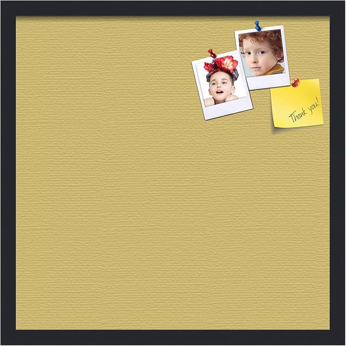 PinPix 20x20 Inch Cork Bulletin Board. This Decorative Framed Pin Board Comes with Honey Pastel Design and a Satin Black Frame. Ideal for Home Office Decor or Message Board (PinPix-1810)-DeskLoop Office
