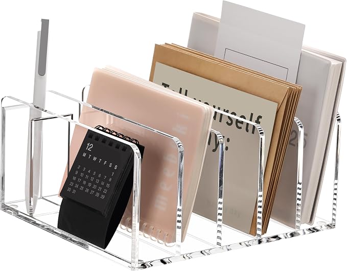 SANRUI Acrylic Mail Sorter Desktop Organizer by SANRUI
