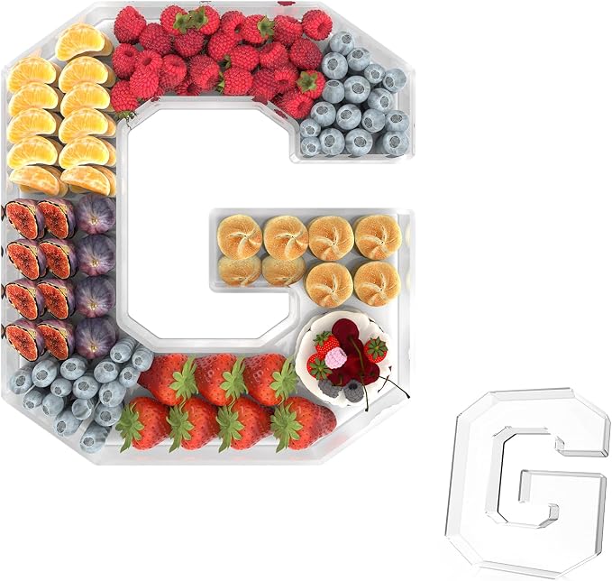 11" Acrylic Letter Charcuterie Tray, Charcuterie Letters Fillable Box by Tdsuco