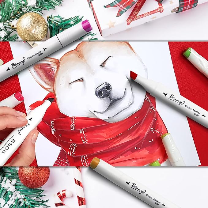 Bianyo 72 Pastel Markers Alcohol Marker Set, Dual Tip Art Markers Set, Alcohol-Based Ink Permanent Marker with Premium Grey Bag for Adults, Kids, Amateurs, Coloring, Drawing, Outlining, highlighting-DeskLoop Office