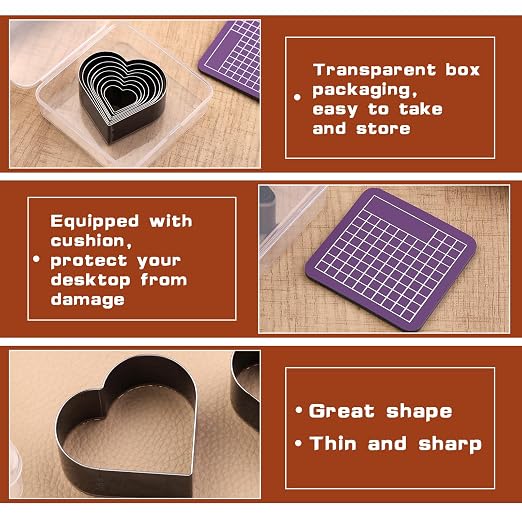 8 Pcs Heart Leather Cutter Set, 8 Sizes High Carbon Steel Heart Punch Tools - Image 4