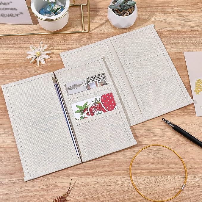 CRASPIRE 2Pcs Travelers Notebook Pocket Oxford Fabric Standard Passport Size - Image 3