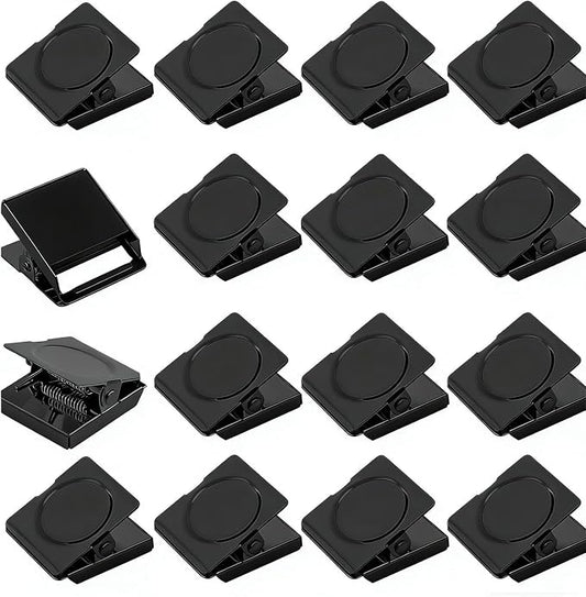 Square Strong Magnetic Clips, 1.2"-16 Pcs, 30 mm, Refrigerator Magnet Clips by Panpub