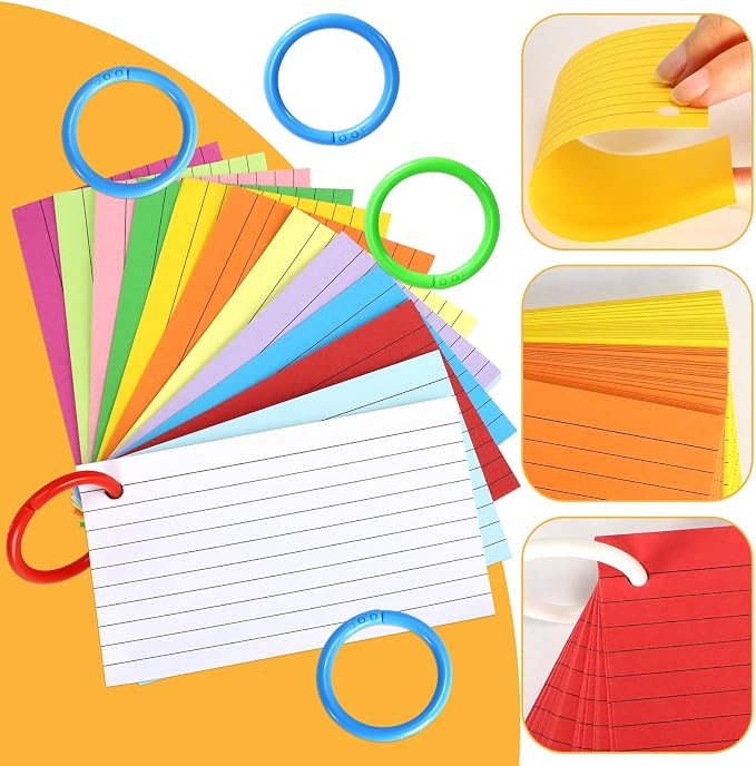 Tecmisse 1200 PCS Colorful Index Cards - Image 3