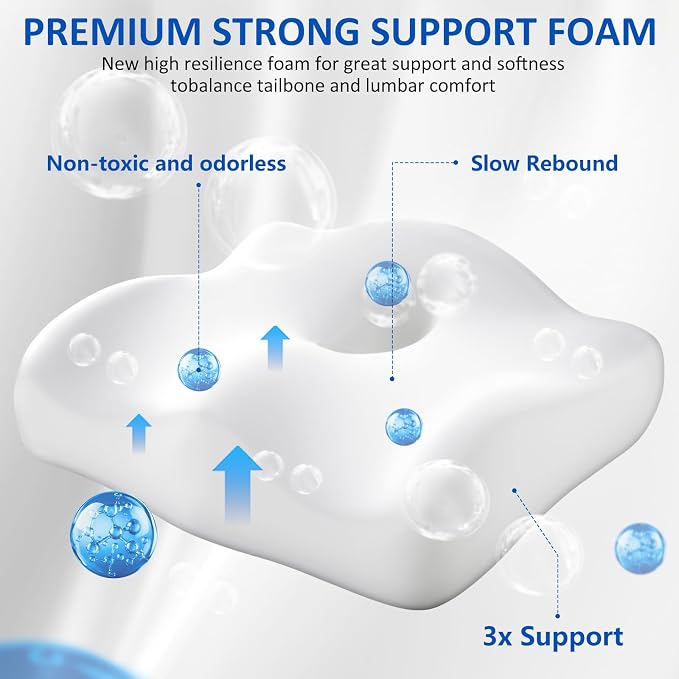 Lumbar Support Pillow for Office Chair, Seat Cushion - Image 4