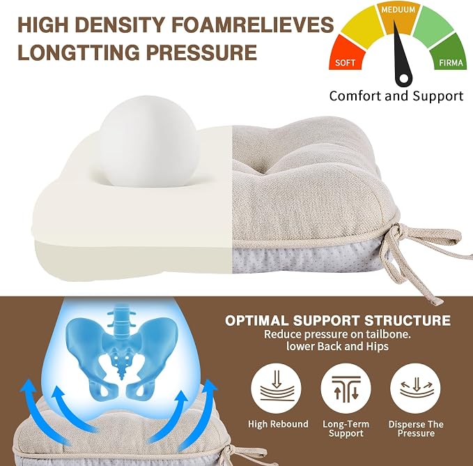 BETU Chair Cushions for Dining Chairs Set of 6, 3.5" Thick Kitchen Table Chair - Image 7