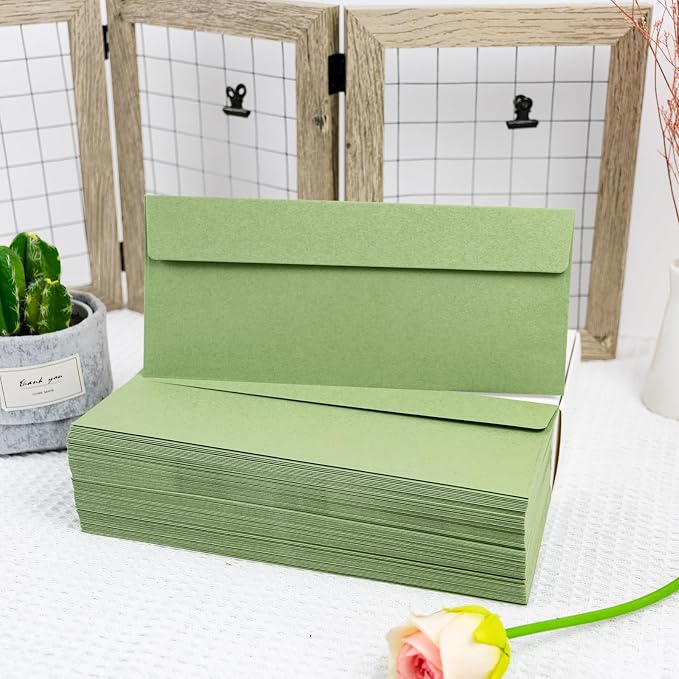 Green #10 Envelopes 100 Count Self Seal Envelopes Red - Image 5