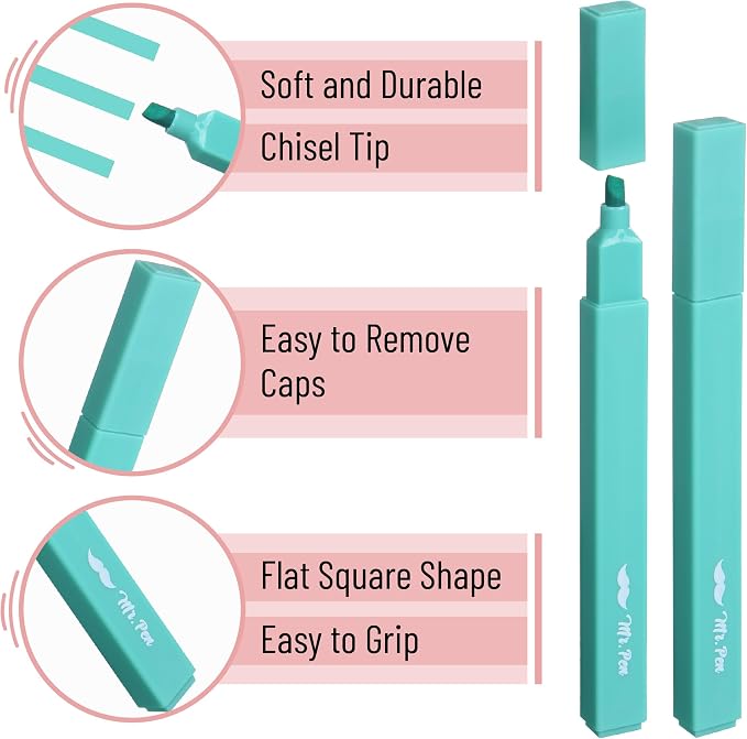 Mr. Pen- Aesthetic Highlighters No Bleed, 8 Pack, Cute Highlighters Assorted - Image 4