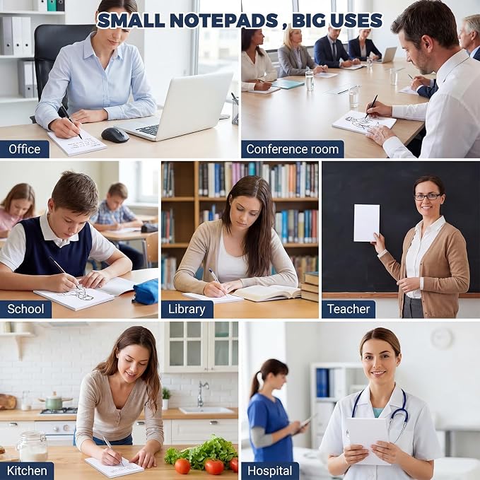 Thboxes 10 Pack 4" x 6" Blank Note Pads, 50 Sheets Each | 80gsm FSC Paper - Image 7