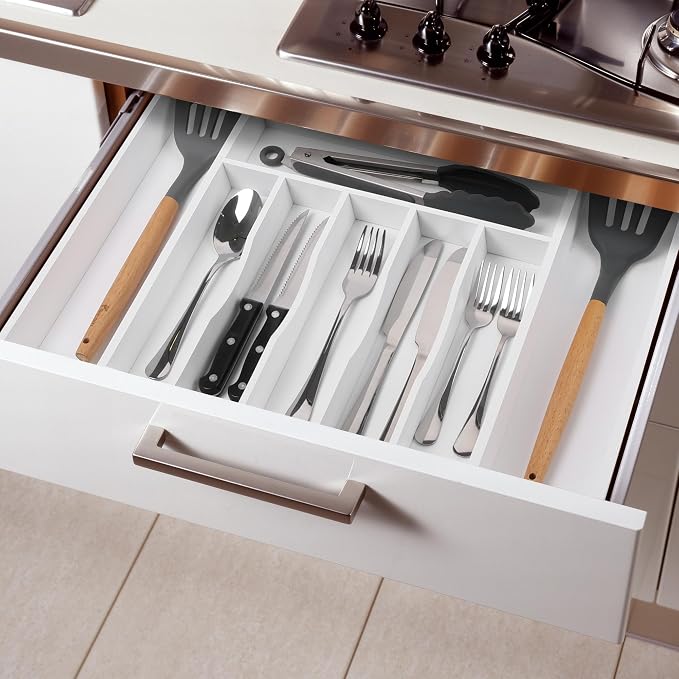 oridom Large Premium Bamboo Silverware Organizer - Image 7