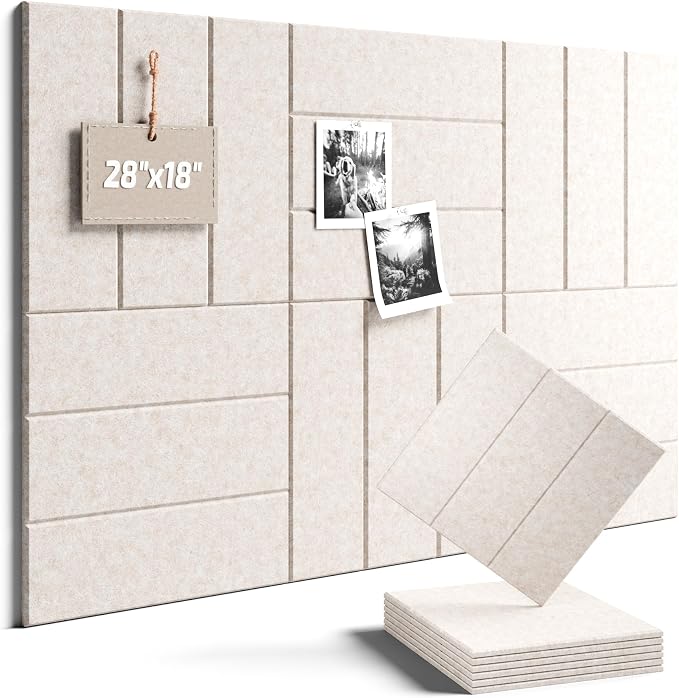 Felt Bulletin Board Tiles -28"x18" by FLUXYNARA