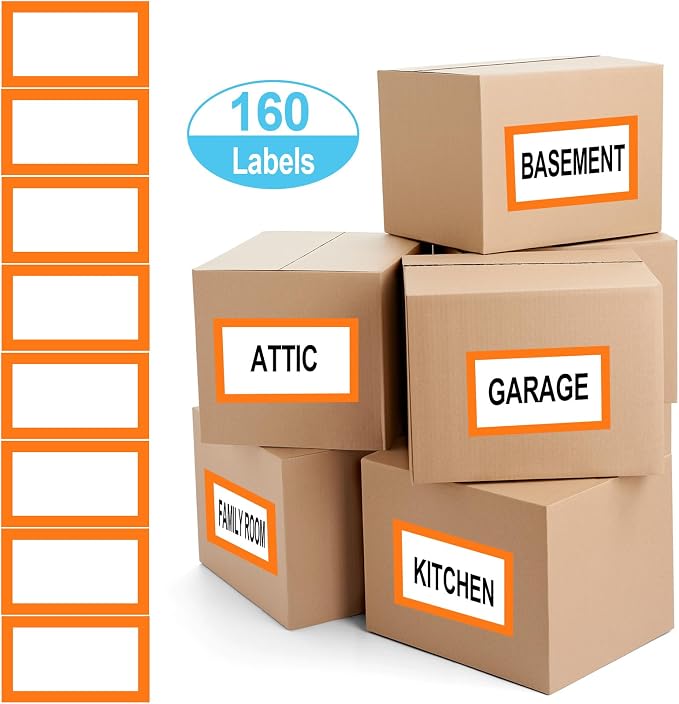 6 x 4 inch Large Moving Labels for Boxes, Blank Moving Boxes Labels Stickers - Image 3