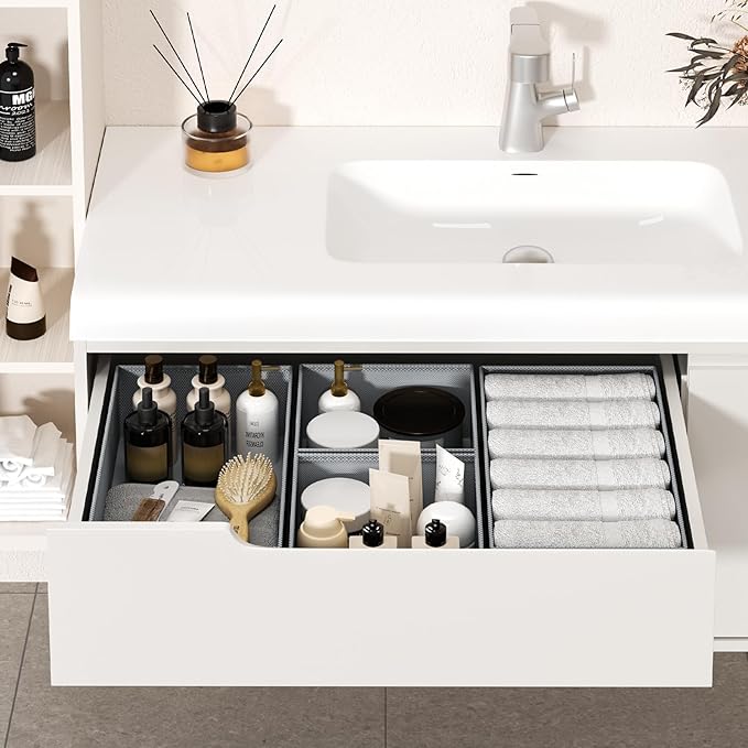 DIMJ Drawer Organizer Clothes - 20 Pack Closet Drawer Organizer Bins for Baby Clothes Storage, Fabric Dresser Organizer for Nursery Bedroom, Foldable Small Drawer Dividers for Underwear Socks-DeskLoop Office