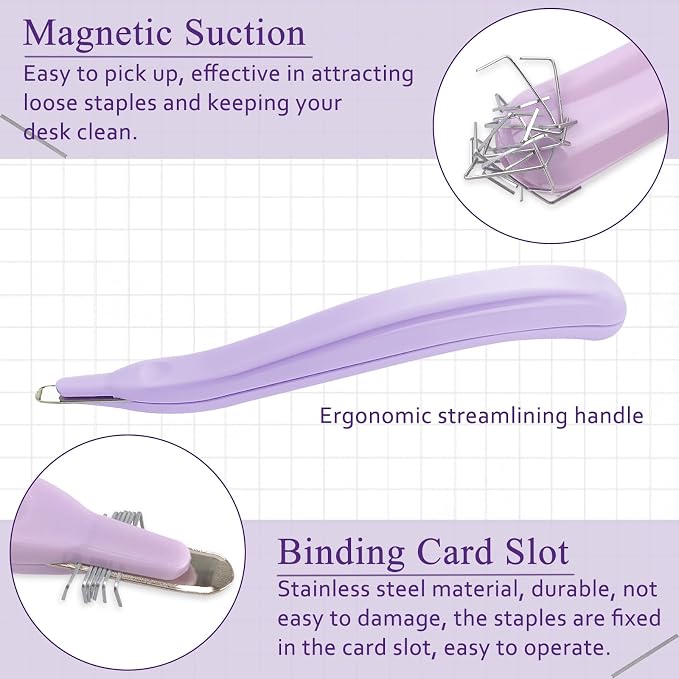 Professional Staple Remover Tool, Magnetic Tip Design Facilitates Collection of - Image 3