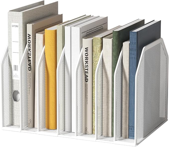 FANXIYQ White 7-Section File Folder Organizer by FANXIYQ