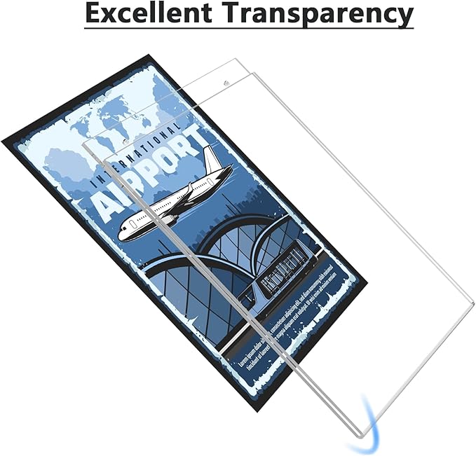 MaxGear Wall Mount Sign Holder, 8.5 x 11, 6 Pack | Clear Acrylic Material - Image 4