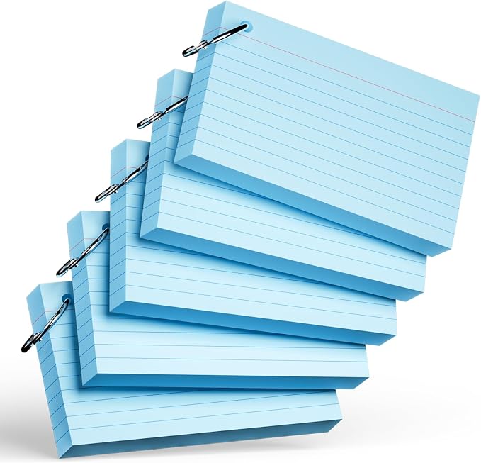 250 Count Blue Index Cards by Nichela