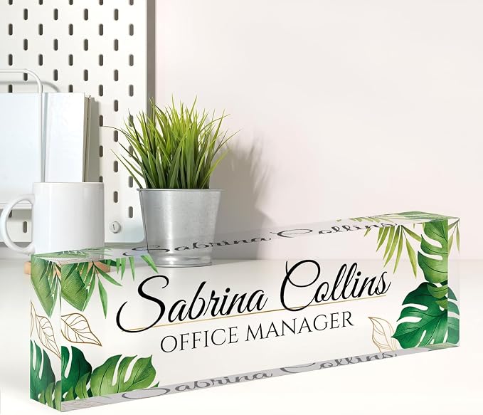 Custom Name Plate for Desk, Desk Name Plate Personalized, Office Decor for by Spricoz