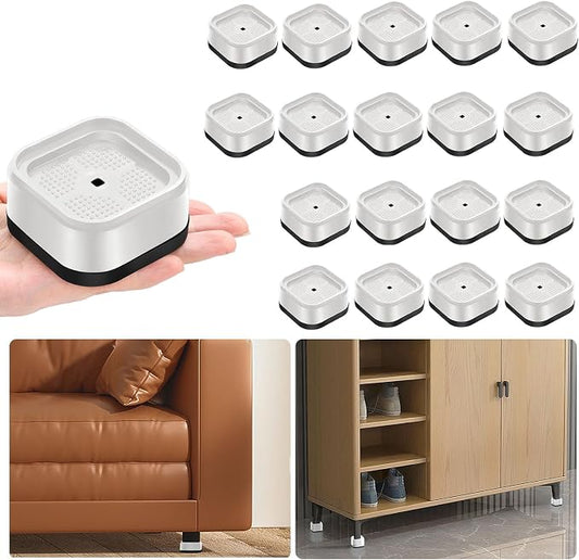 shouwuhho 18 Pack Furniture Risers Adjustable Bed Risers Heavy Duty Lifts by EnjoyLifeEnjoyHappiness