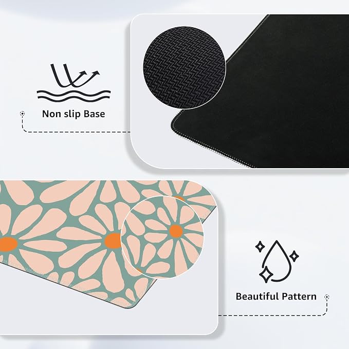 iCasso Desk Mat, XXL Large Mouse Pad, Anti-Slip Big Mousepad - Image 4