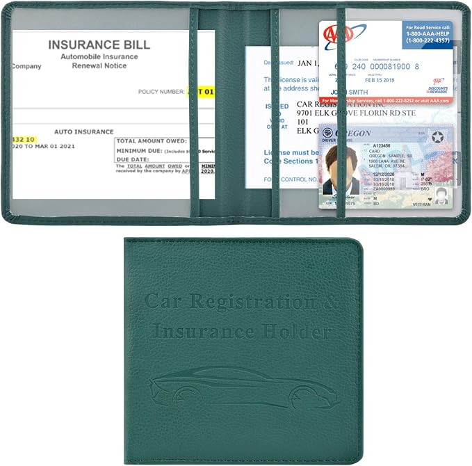 Cacturism Car Registration and Insurance Holder, Vehicle Glove Box Car by CACTURISM