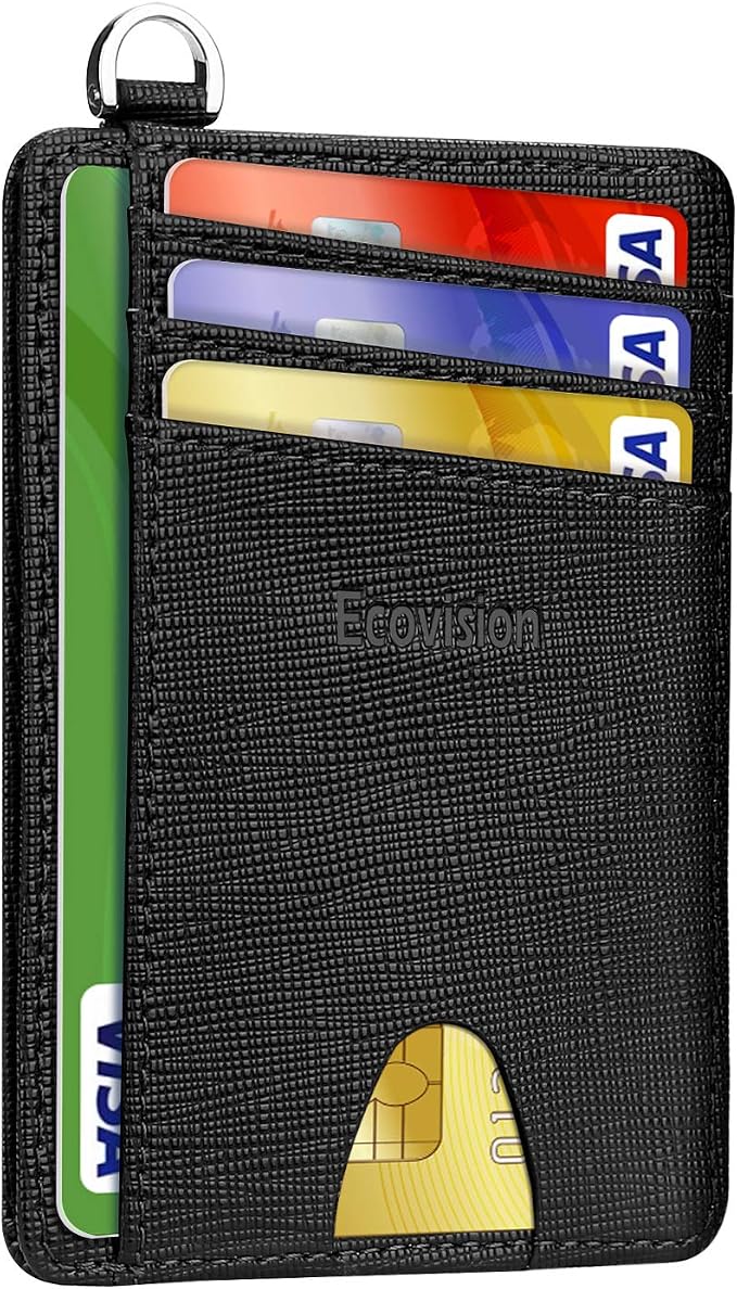 Slim Minimalist Front Pocket Wallet, RFID Blocking Credit Card Holder Wallet by Ecovision