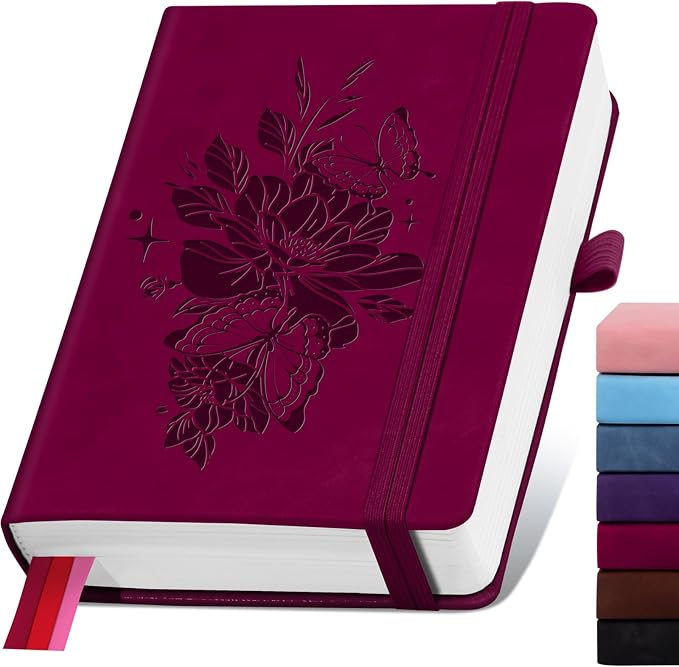 Lined Journal Notebook 365 Pages, A5 Leather Journals by ALKALO