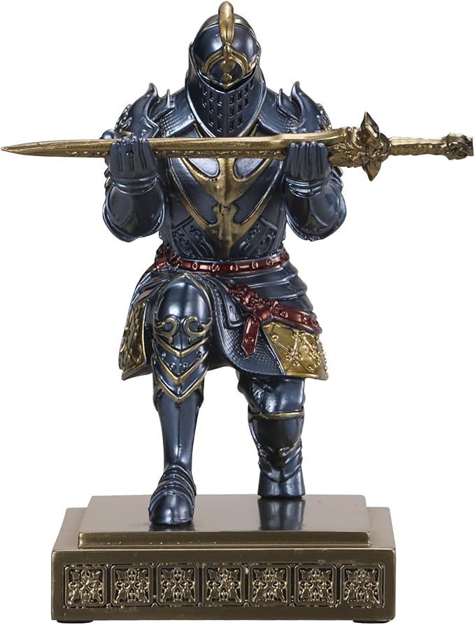 Medieval Knight Pen Holder Office Desk Decor Gifts for Men Father Husband Him Unique-DeskLoop Office