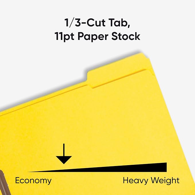 Smead Fastener File Folders, Reinforced 1/3-Cut Tabs, 2 Fasteners, Letter Size - Image 5