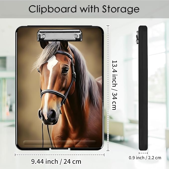 Clipboard with Storage, Office Supplies Nursing Clipboards Folder with Pen - Image 2