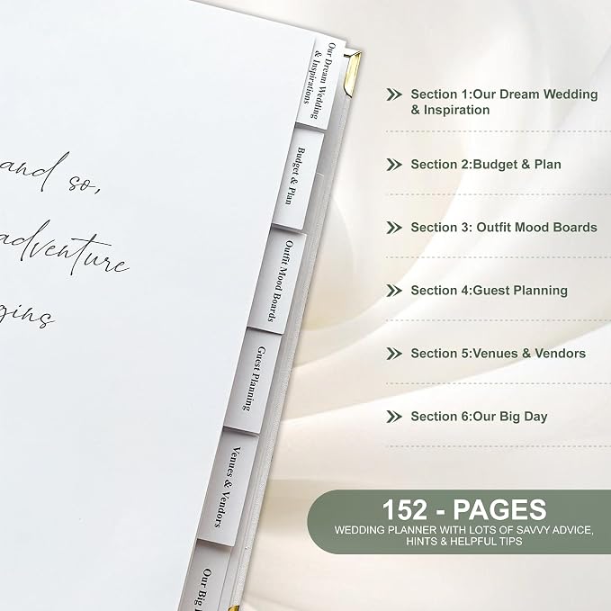 LADY&HOME Wedding Planner Book and Organizer - Image 3