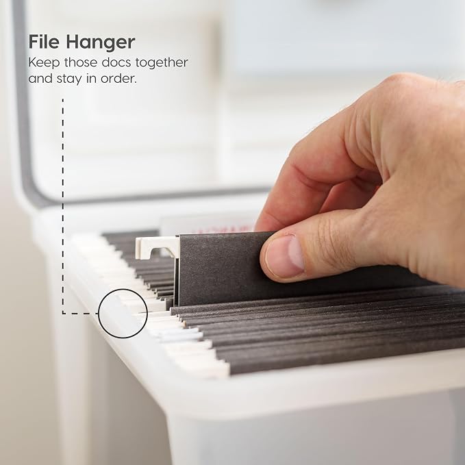 IRIS USA File Box WeatherPro Portable File Organizer Plastic File Box - Image 4