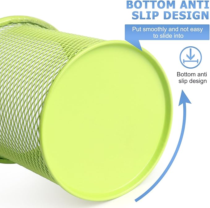 Tamaki Pen Holder Cup for Desk, Wire Mesh Pencil Cup Holder for Desk Office Pen Organizer (Green)-DeskLoop Office