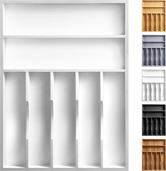 oridom Kitchen Bamboo Silverware Organizer, Kitchen Drawer Organizer by oridom