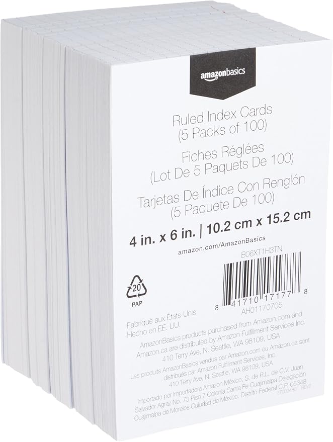 Amazon Basics Ruled Lined Index Cards - Image 2