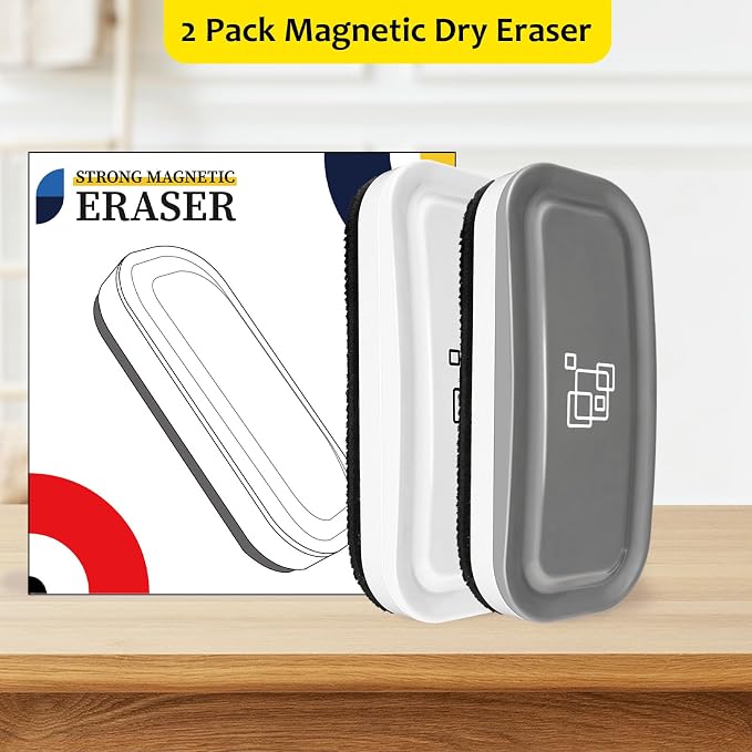 maxtek Dry Erase Eraser, Magnetic White Board Erasers - Image 7